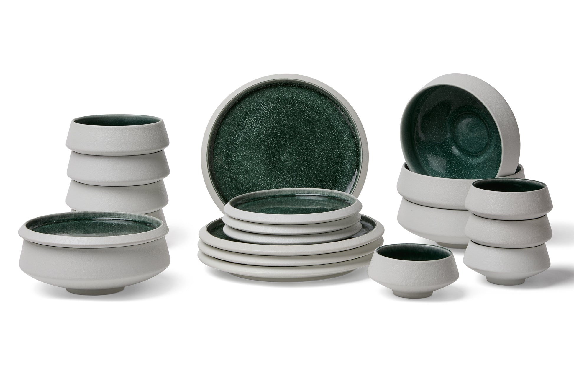 20-Piece Porcelain Dinner Set Coral Blue