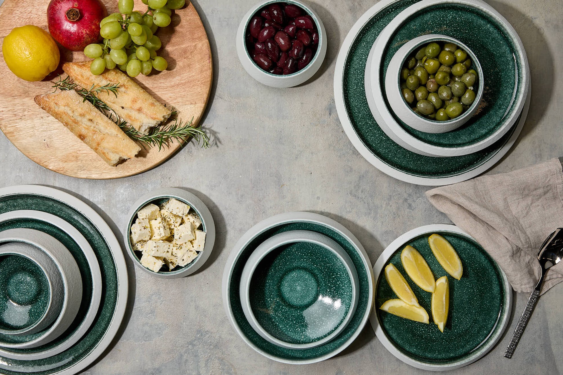 Nourish 10-Piece Dinner Set Coral  Blue  Dinnerware sets in Melbourne