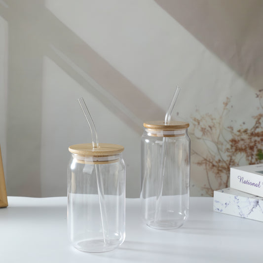 Reusable Iced Coffee Glass Cup