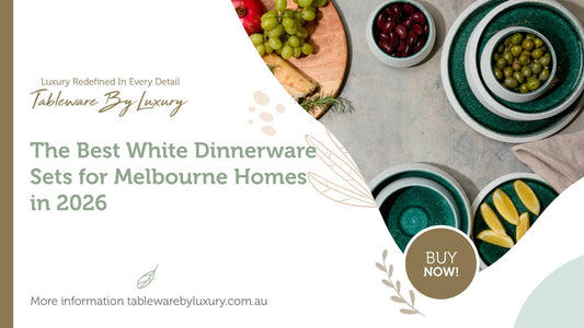 White dinnerware set for a modern Melbourne home