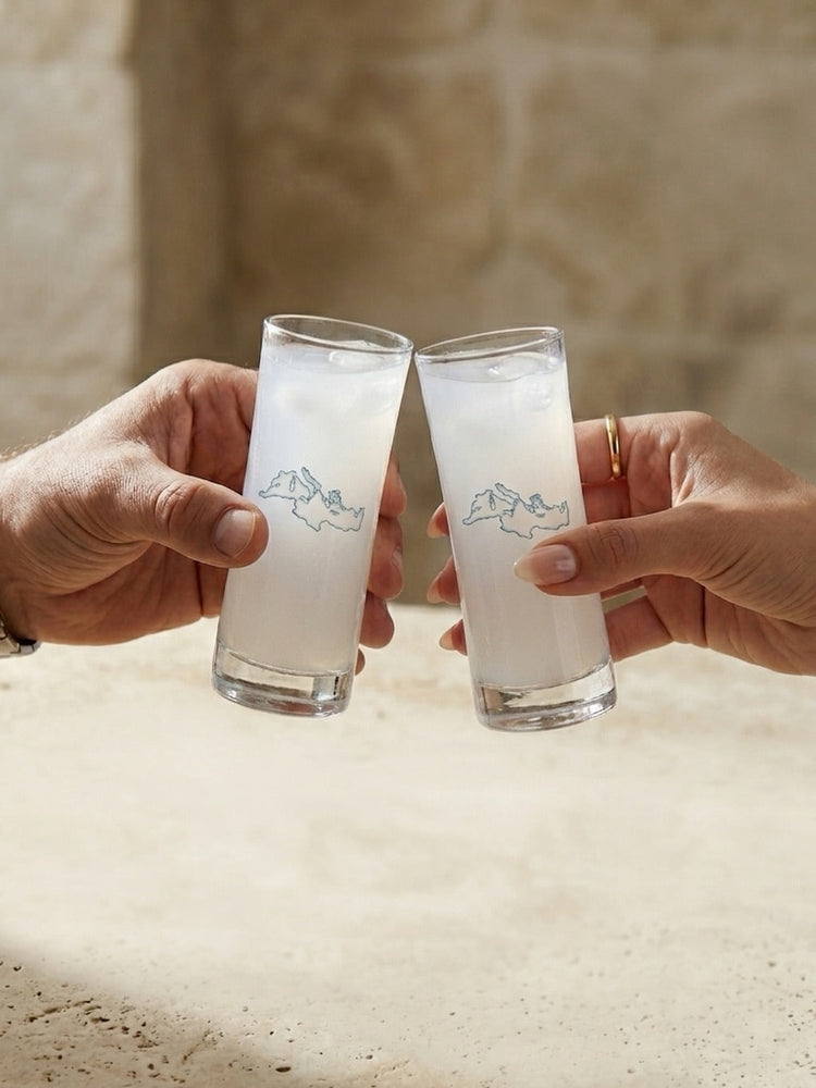 Arak, Ouzo & Raki Glassware Set | Mediterranean Edition