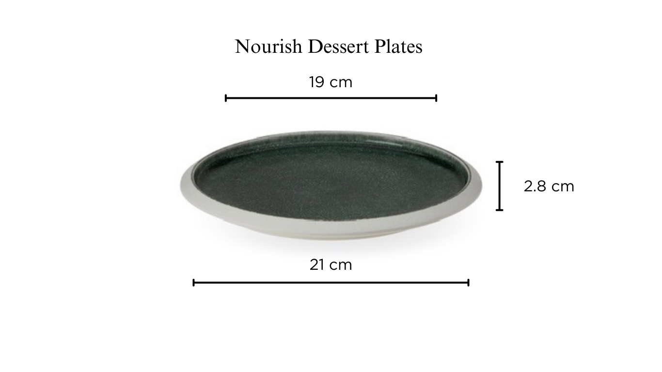 4 Piece Nourish Dessert Plates Set